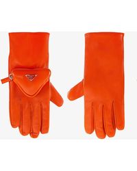 Orange Gloves for Men - Lyst