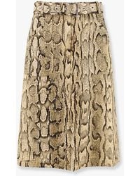 Dries Van Noten - Sheraz Viscose And Cotton Skirt With Reptile Print - Lyst