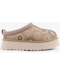 UGG - W Tazz Suede Sandals With Embroidery - Lyst