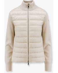 Moncler - Nylon Down Jacket With Virgin Wool Inserts - Lyst