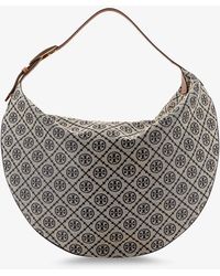 Tory Burch - T Monogram Balloon Jacquard Fabric Shoulder Bag - Lyst
