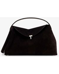 TOTEME - T-Lock Suede Leather Shoulder Bag - Lyst