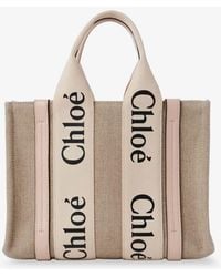 Chloé - Fabric Small Woody Shopping Bag - Lyst