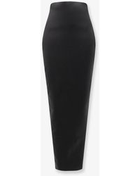 Rick Owens - Dirt Pillar Long Stretch Wool Blend Skirt - Lyst