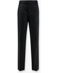 Moncler - Virgin Wool Trousers With Elastic And Drawstring - Lyst