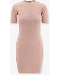 Fendi - Ff Cotton And Viscose Dress - Lyst