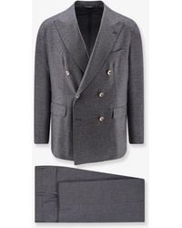 Tagliatore - Double-Breasted Stretch Virgin Wool Suit - Lyst
