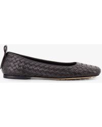 Bottega Veneta - Charlotte Leather Ballerinas With Intrecciato Motif - Lyst