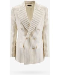 Tom Ford - Double-Breasted Jacket With Striped Pattern - Lyst