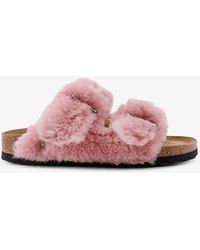 Birkenstock - Faux Fur Low Sandals - Lyst