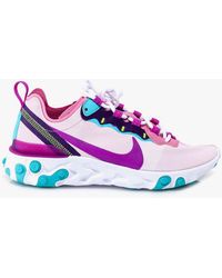 Nike Rubber React Element 55 Sneakers in Rose (Pink) - Lyst