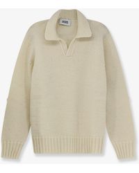 Alpha Studio - Wool Blend Ribbed Collar Sweater - Lyst