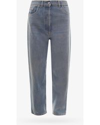 Prada Denim Feather Cuff Jeans in Blue - Lyst