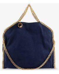 Stella McCartney - Falabella Alter Suede Shoulder Bag With Metal Profiles - Lyst