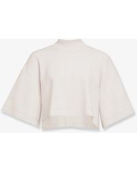 Alaïa - Cropped Cotton Blend Top - Lyst