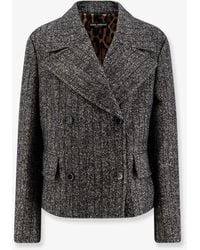 Dolce & Gabbana - Wool Blend Striped Double-Breasted Blazer - Lyst