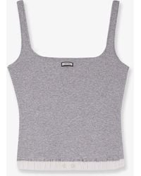 Entire studios - Ribbed Cotton Tank Top - Lyst