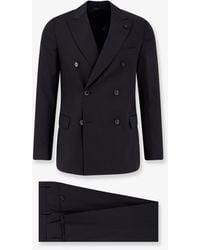 Lardini - Iconic Double-Breasted Pure Virgin Wool Suit - Lyst