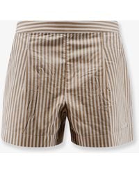 MC2 Saint Barth - Amani Cotton Bermuda Shorts With Striped Pattern - Lyst