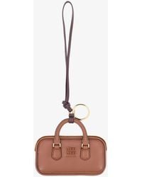 Miu Miu - Arcadie Leather Trick For Bags - Lyst