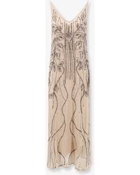 Mes Demoiselles - Breny Viscose Dress With Sequins And Rhinestones - Lyst
