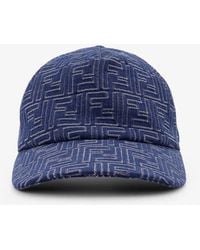 Fendi - Ff Jacquard Denim Baseball Hat - Lyst