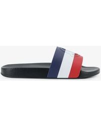 Moncler - Basile Rubber Sandals With Front Logo Patch - Lyst