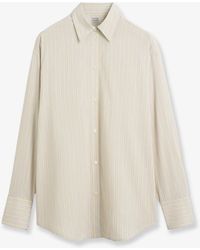 TOTEME - Viscose And Silk Blend Shirt With Striped Pattern - Lyst