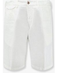 NUGNES 1920 - Modern Fit Linen And Cotton Bermuda Shorts - Lyst