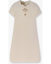 Valentino - Virgin Wool And Silk Mini Dress - Lyst