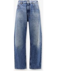 MM6 by Maison Margiela - Cotton Jeans With Numeric Signature Tag - Lyst