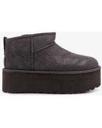UGG - Classic Ultra Mini Platform Suede Ankle Boots - Lyst
