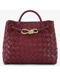 Bottega Veneta - Andiamo Small Leather Crossbody Bag With Intrecciato Motif - Lyst