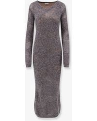 Brunello Cucinelli - Flower Lace Sparkling Mohair And Virgin Wool Knit Dress - Lyst