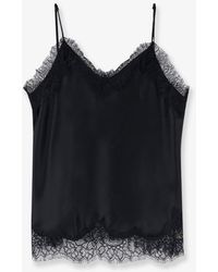 Tonywack - Satin Top With Lace Profiles - Lyst