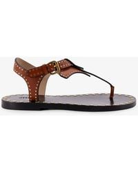 Isabel Marant - Joonya Flat Leather Sandals - Lyst