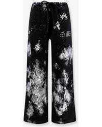MM6 by Maison Margiela - Cotton Jogging Trousers With Numeric Signature Embroidery - Lyst