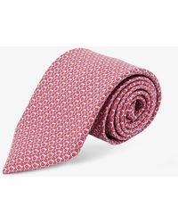 Ferragamo - Silk Tie With Intreccio Print - Lyst