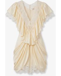 Chloé - Silk Jumpsuit With Lace Details - Lyst