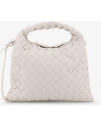 Bottega Veneta - Mini Hop Leather Crossbody Bag With Intrecciato Pattern - Lyst