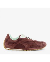 Bottega Veneta - Orbit Flash Suede And Nylon Sneakers - Lyst