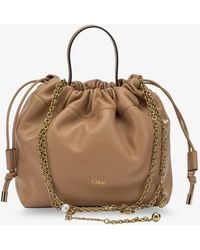 Chloé - Icons Leather Crossbody Bag With Logo On The Front - Lyst