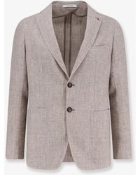 Tagliatore - Single-Breasted Linen And Virgin Wool Blazer - Lyst