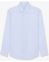Saint Laurent - Cassandre Cotton Shirt With Striped Pattern - Lyst