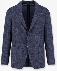 Lardini - Roma Wool, Silk And Linen Blazer - Lyst