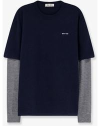 Miu Miu - Blend Of Virgin Wool, Cashmere And Silk Sweater - Lyst