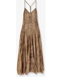 Mes Demoiselles - Long Viscose Dress With Snake Print - Lyst