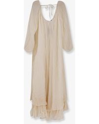 Mes Demoiselles - Viscose Crash Long Dress - Lyst