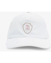 Brunello Cucinelli - Nylon Hat With Logo On The Front - Lyst