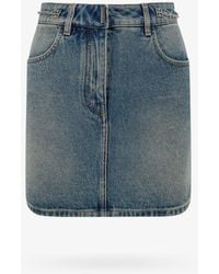 Givenchy - Denim Mini Skirt - Lyst